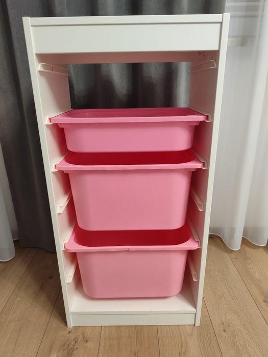 IKEA TROFAST Regał z pojemnikami biały 46x30x94 cm