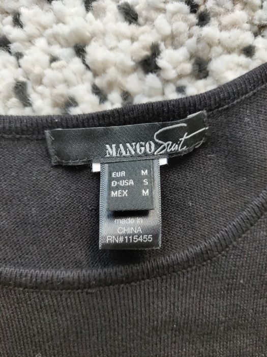 Sukienka dzianinowa MANGO Suit cekiny, pasek S/M