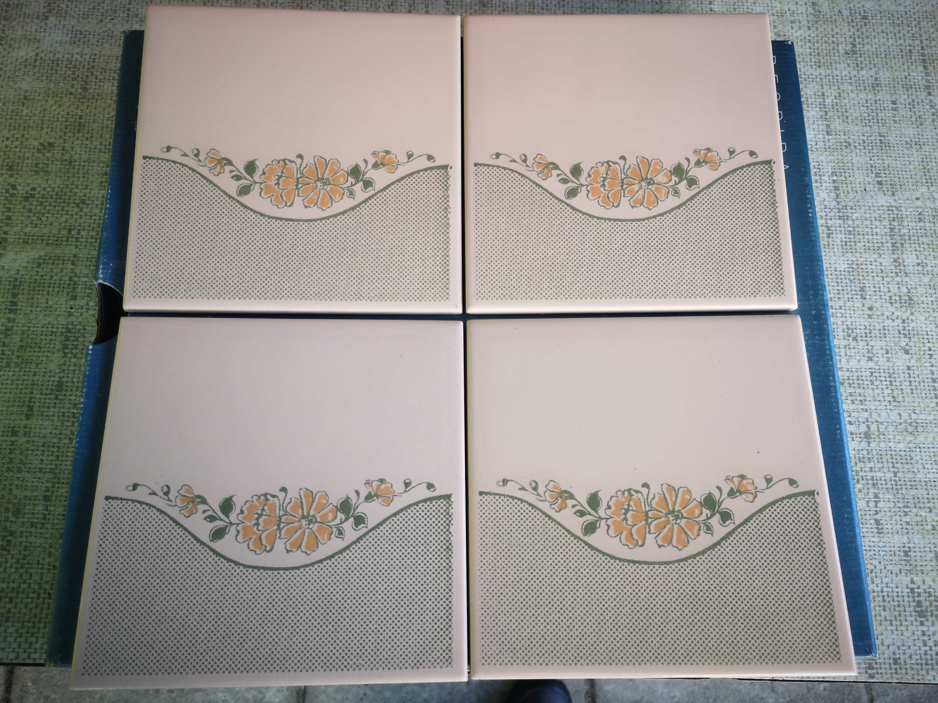 Płytki, glazura, PRL 15x15cm 1400szt. różne kolory 60gr. za 1szt