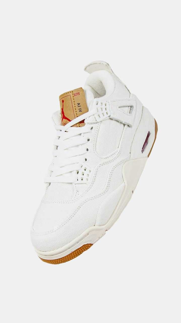 męskie obuwie AJ 4 Levi's 'White Denim' damskie buty 36-45