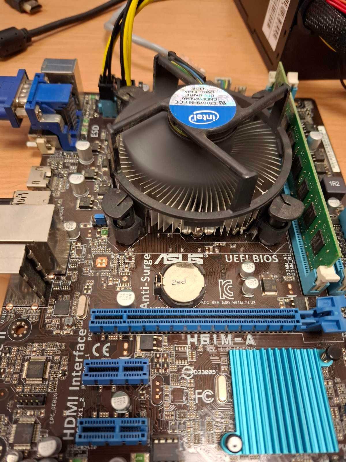 Продам комплект Asus H61M-A+Inte G2020 2.9GHz+Transcend 4gb ddr3 1600
