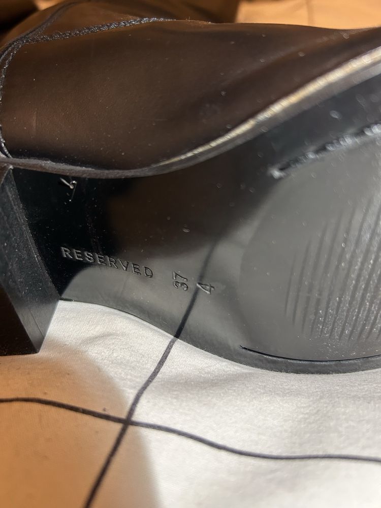 Skórzane kozaki leather Reserved 37 nowe skóra