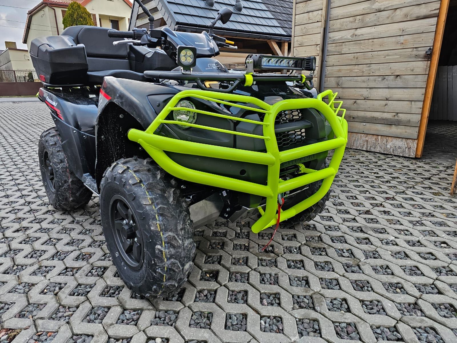 Zderzak BUMPER quad Kawasaki Kvf 750 limonka