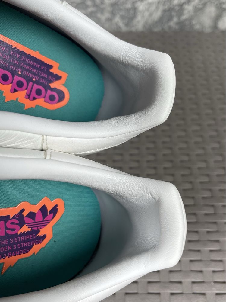 Adidas stan smith кроссовки кеды 45 размер кожаные белые оригинал