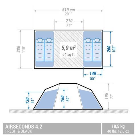 Vendo tenda insuflável air seconds4.2