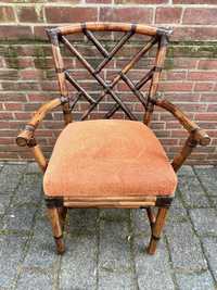 Lemke Rattan krzesło fotel rattanowy bambusowy vintage chippendale