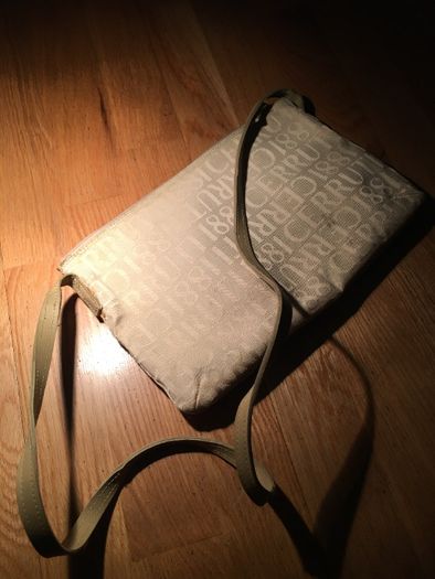 Mala toillete senhora, clutch branca, Cerruti 1881