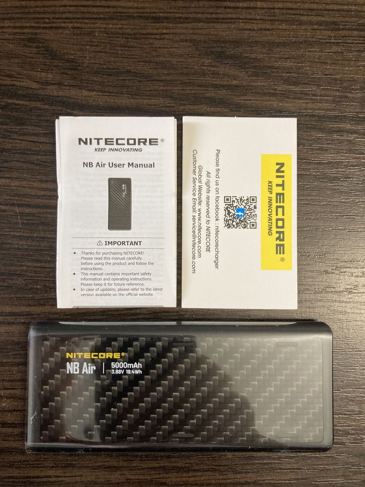 Зовнішній зарядний пристрій Power Bank Nitecore NB AIR QC 3.0, 5000mAh