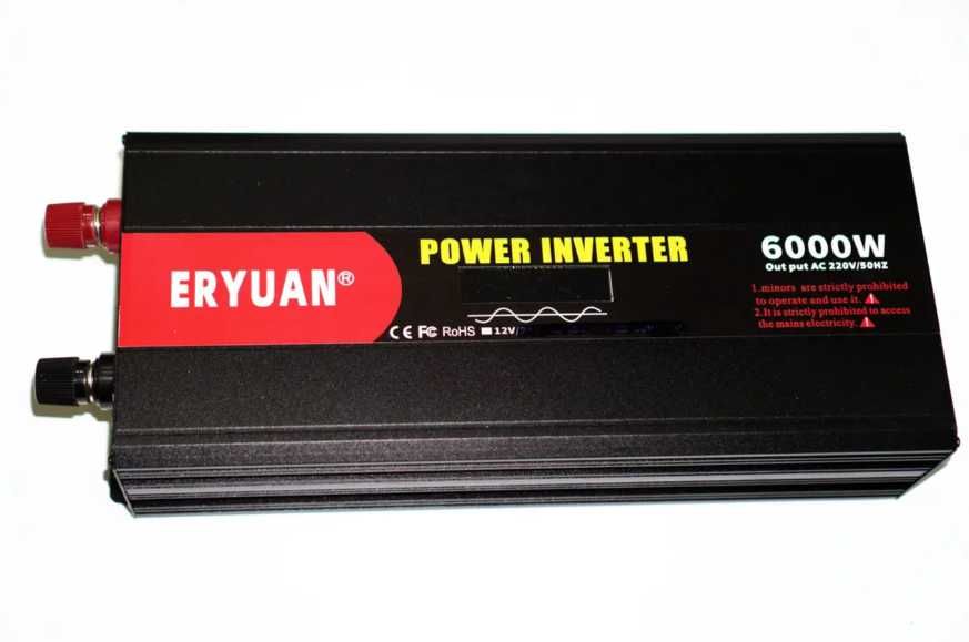 Инвертор 6000W LCD чистый синус AC/DC 12v Преобразователь для дома