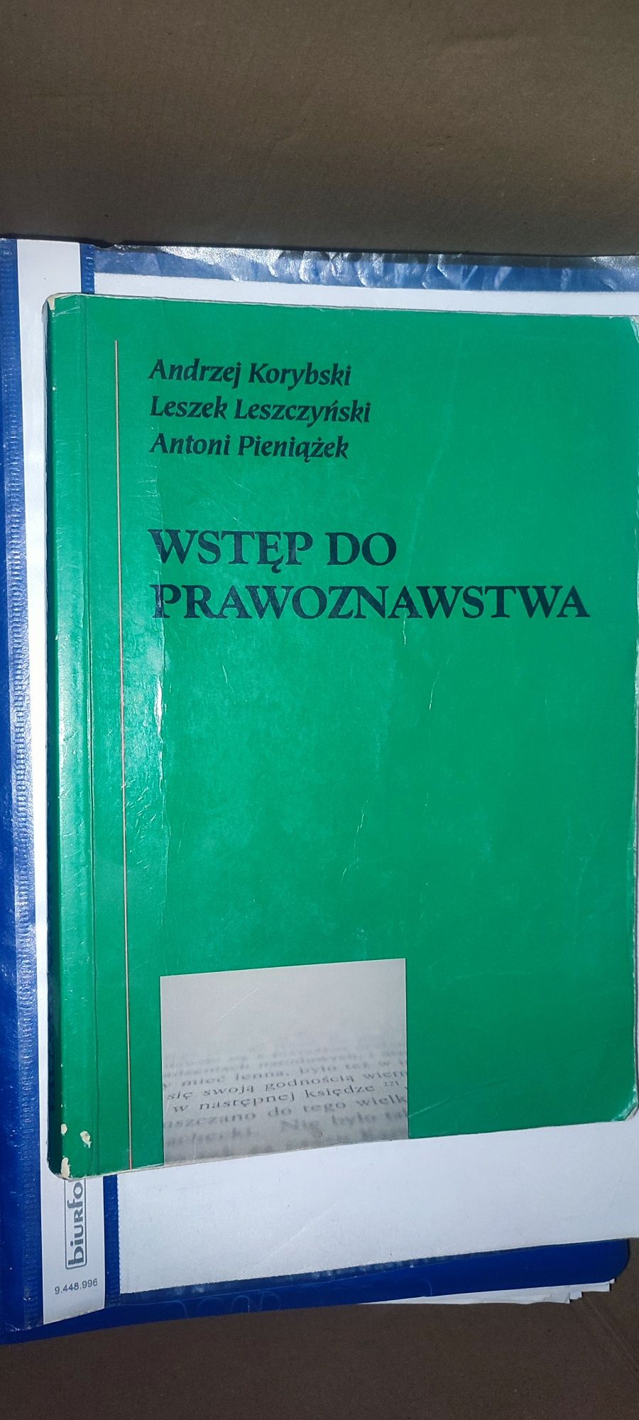 Wstęp do prawoznawstwa Korybski Leszczyński Pieniążek