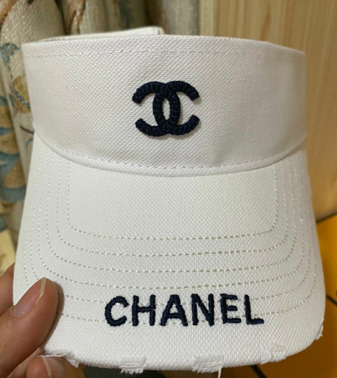 Czapka daszek chanel biała biały bejsbolówka baseball