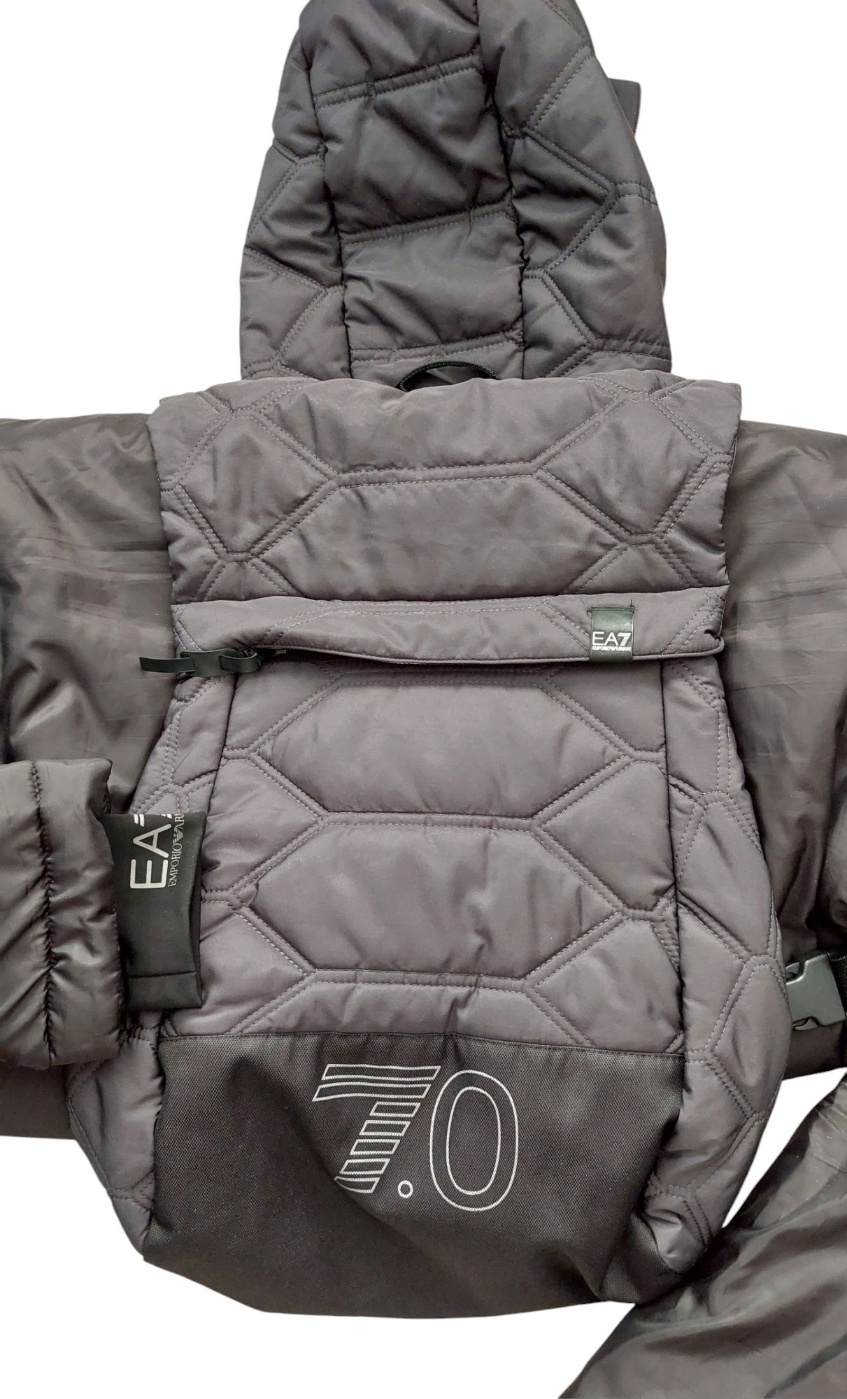 EA7 emporio armani nowa ocieplana kurtka z odpinanym plecak/kapturem r