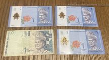 Banknoty z Malezji - 4 sztuki