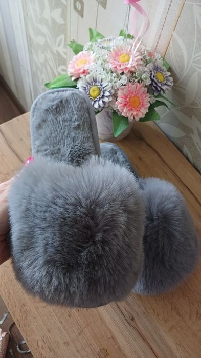 Тапочки меховые пушистики