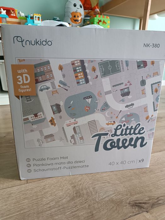 Piankowa mata dla dzieci Puzzle Nukido 116x116 cm