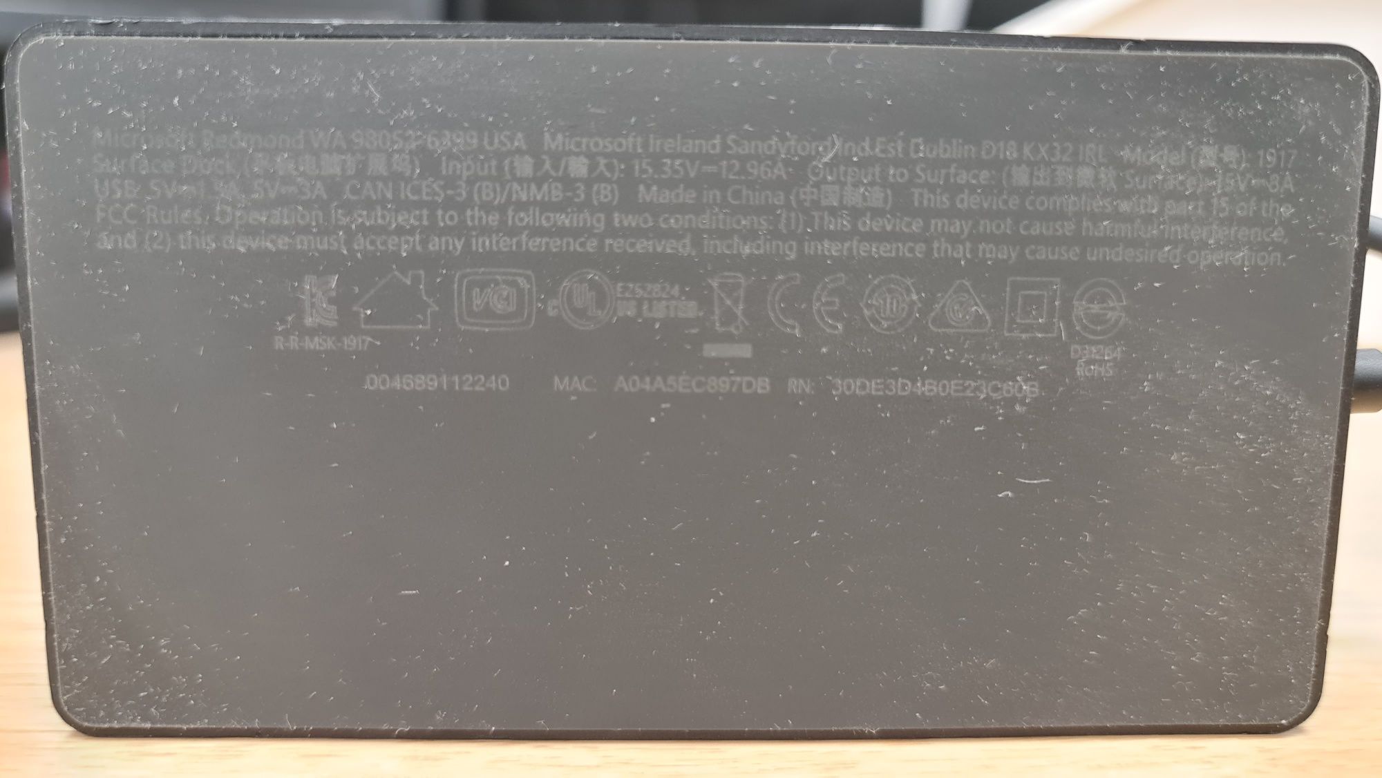 Microsoft Surface 1917 Stacja dokująca stan BDB