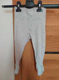 Szare półśpiochy H&M spodnie legginsy 6-9m 68-74 cm