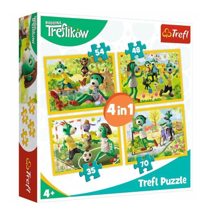 Puzzle 4W1 Wspólne Zabawy Treflików Trefl 207El