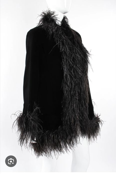 Дизайнерское пеньюар накидка перья боа накидка