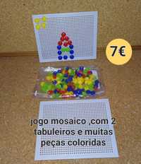 Conjunto de brinquedos e jogos para crianças, mosaico, puzzles, legos