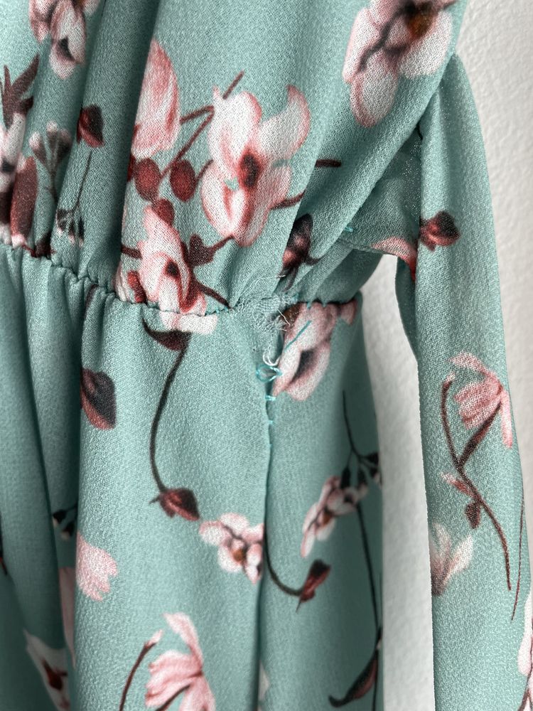 Vestido Floral em tons de Verde