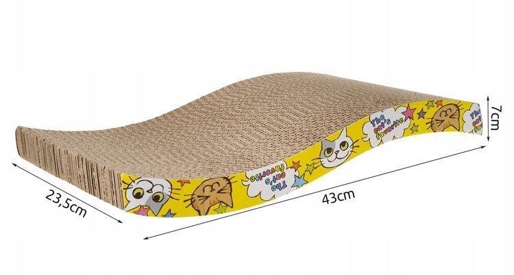 Kartonowy Drapak Dla Kota Legowisko Fala Twardy Duży 40 cm Kocimiętka