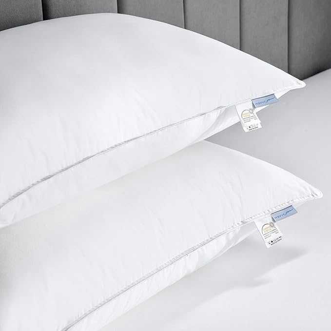 2x poduszka WAVVE 50x75 cm, bardzo grube wypełnienie 1050g OEKO TEX