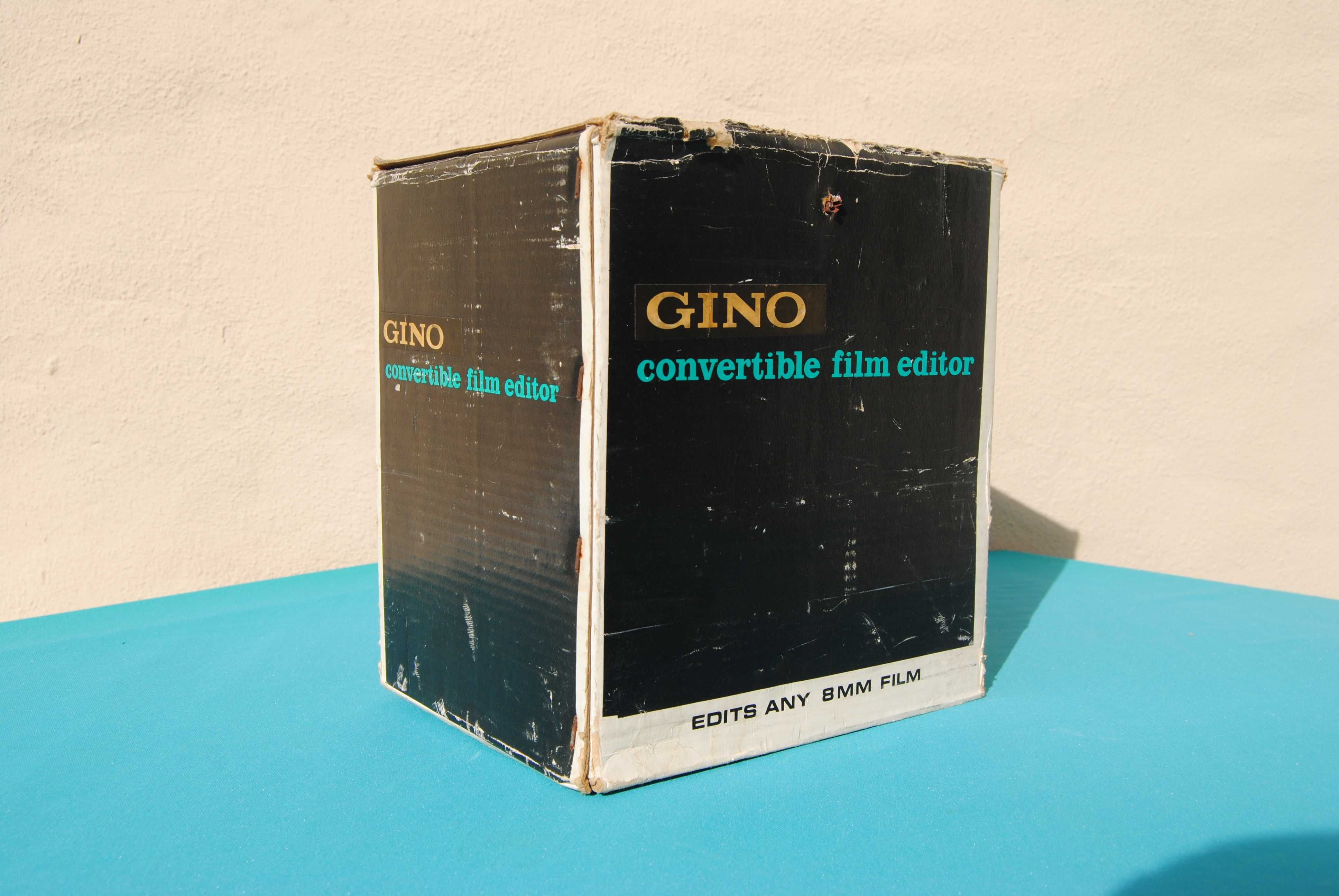 Gino convertible film editor "edits any 8mm film" na caixa - vintage