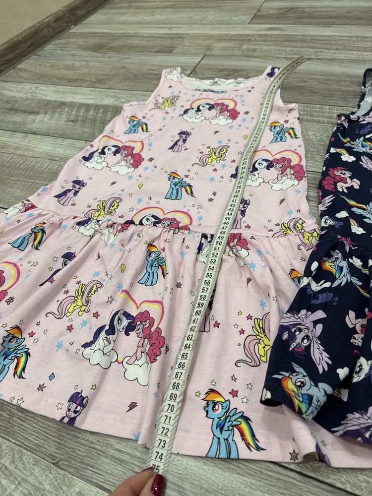 Лот летних вещей сарафаны hm на 8-10 л. 134-140 р. My little pony