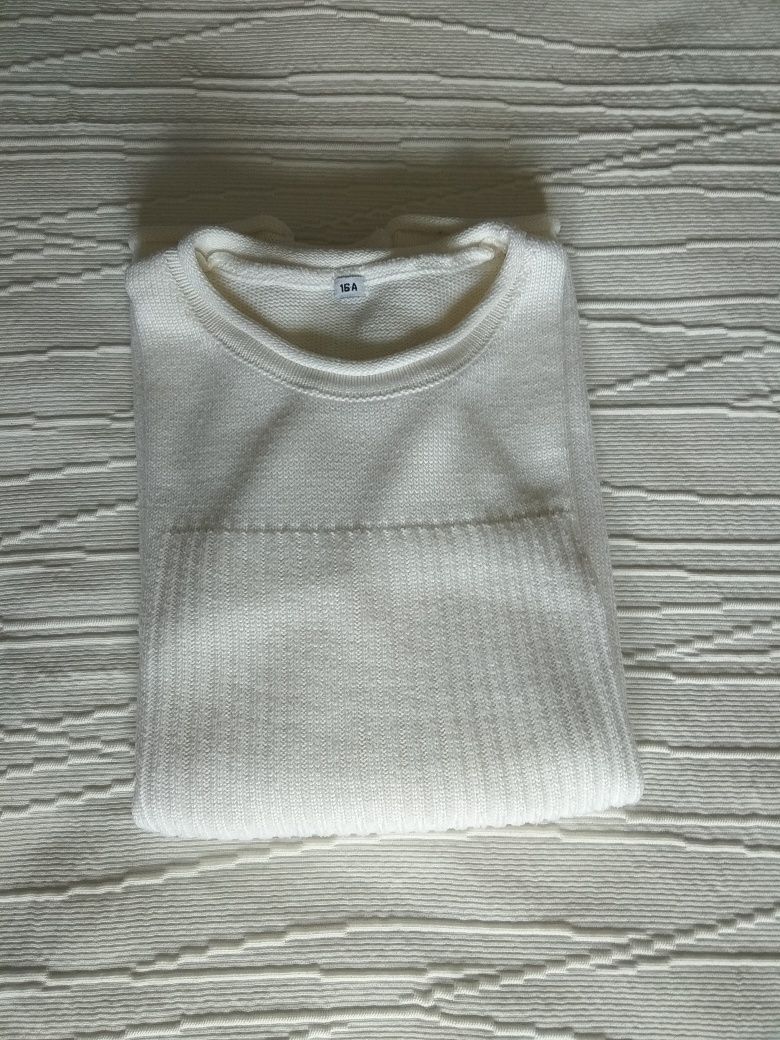 Camisola malha branca algodão