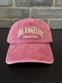 Nowa bordowa czapka z daszkiem bawełniana Los Angeles vintage unisex