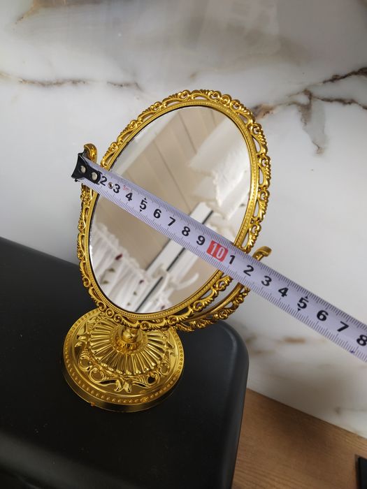 Obustronne złote lusterko