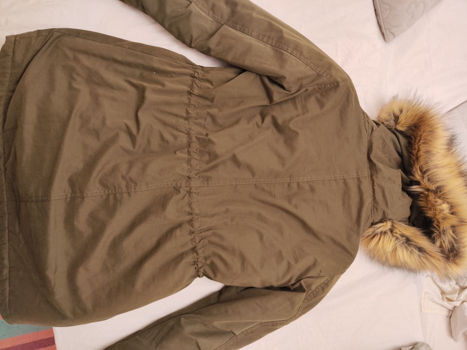 Parka verde extremamente quente