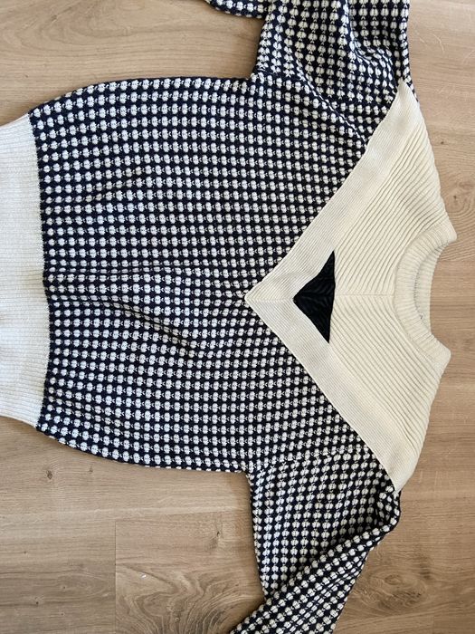 Gabrielle L sweter granatowy biały granatowy ciepły zima