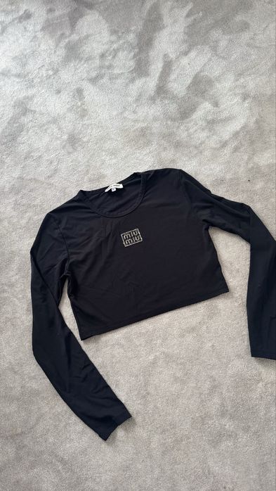 Krótki top miu czarne xl koszulka long