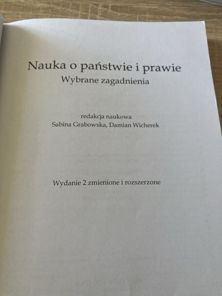 Nauka o Państwie i Prawie wybrane zagadnienia