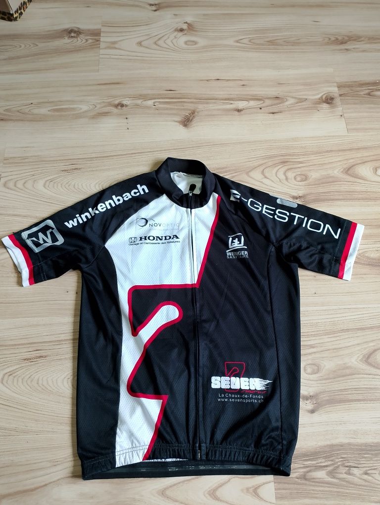 Czarna Rozpinana Koszulka Sportowa Rowerowa Honda winkenbach sevenspor