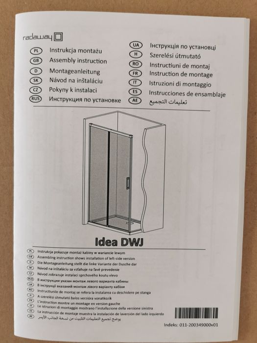 Drzwi prysznicowe Radeway idea Dwj złote NOWE