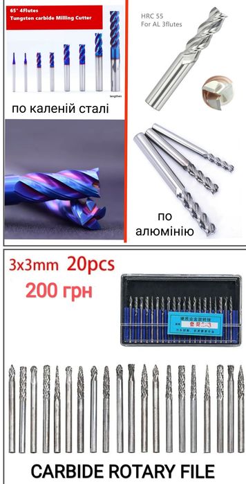 Фрези,цанги ER,фрезерні оправки ISO исо на станки,пластини