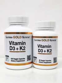Витамин D3 + K2 California Gold Nutrition, 60/180 капсул