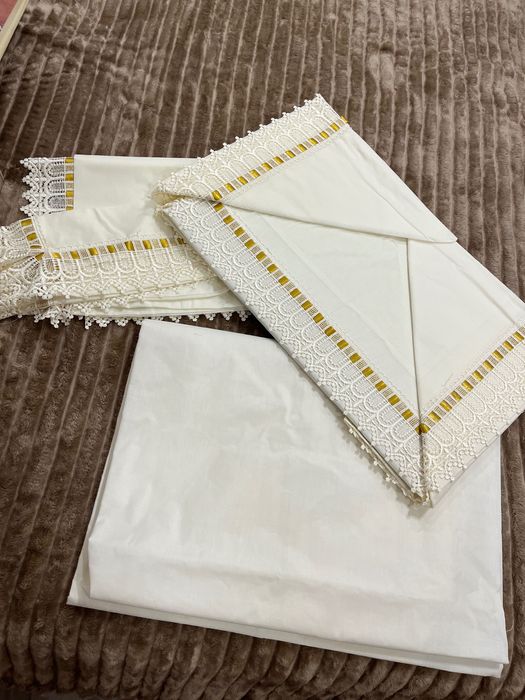 Набір постільної білизни+покривало, двоспальний, новий