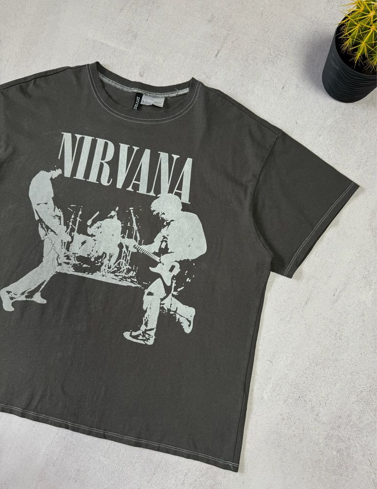Футболка оверсайз чоловіча Nirvana H&M оригінал