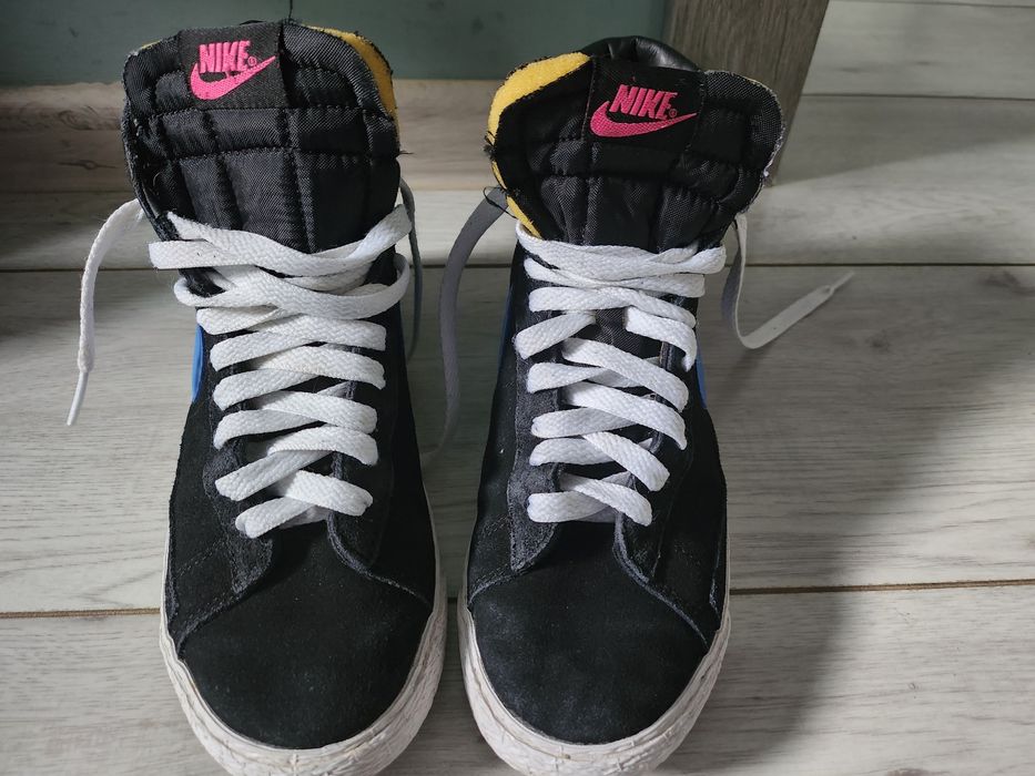 Czarne adidasy nike blazer mid sznurowane Rozmiar 38 zamsz