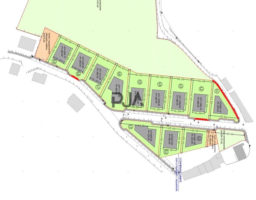 Lotes de terreno para construção de moradias isoladas em Infias