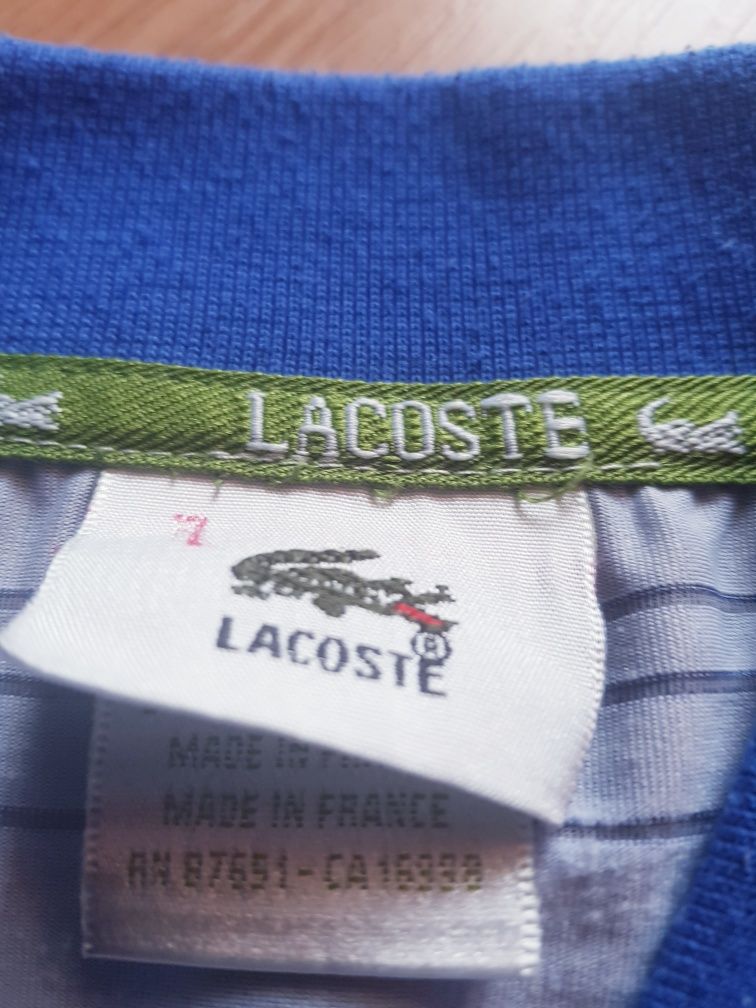 Bawełniana koszulka t-Shirt polo męski marki Lacoste rozmiar M/L.