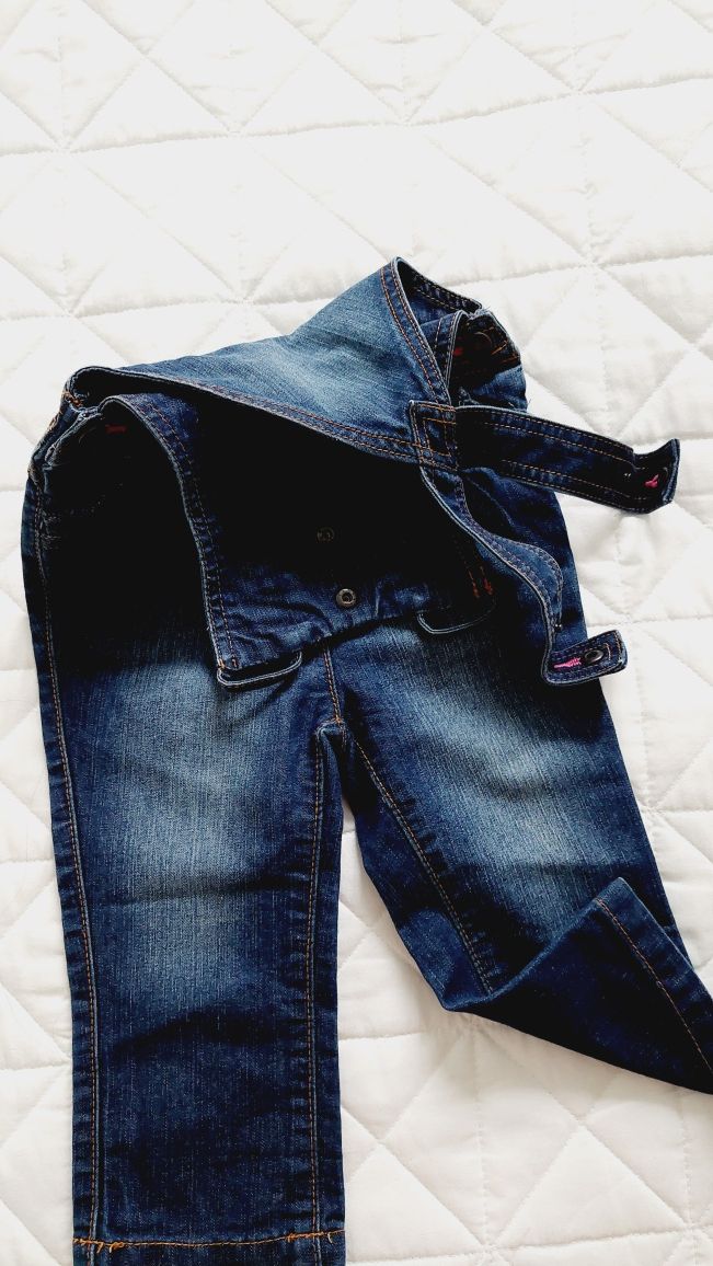 Spodnie jeansowe ogrodniczki George 80-86