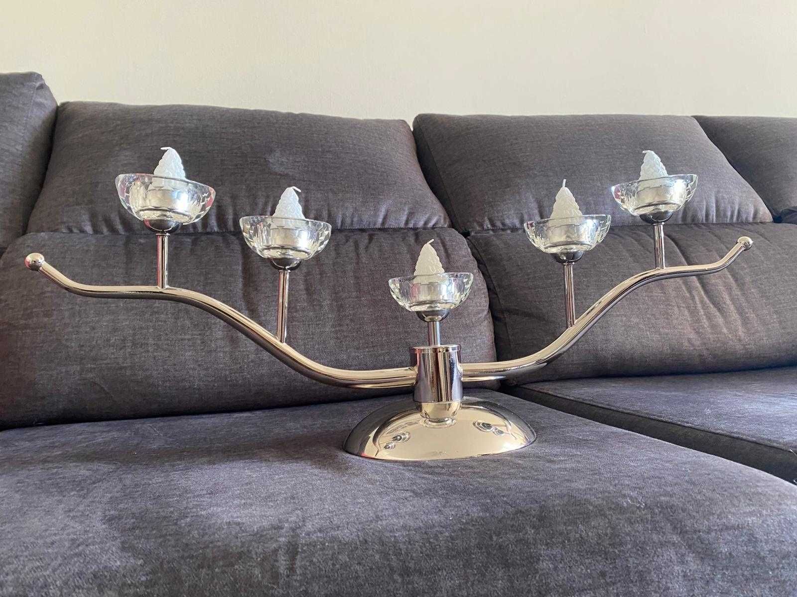 Castiçal em cristal como novo