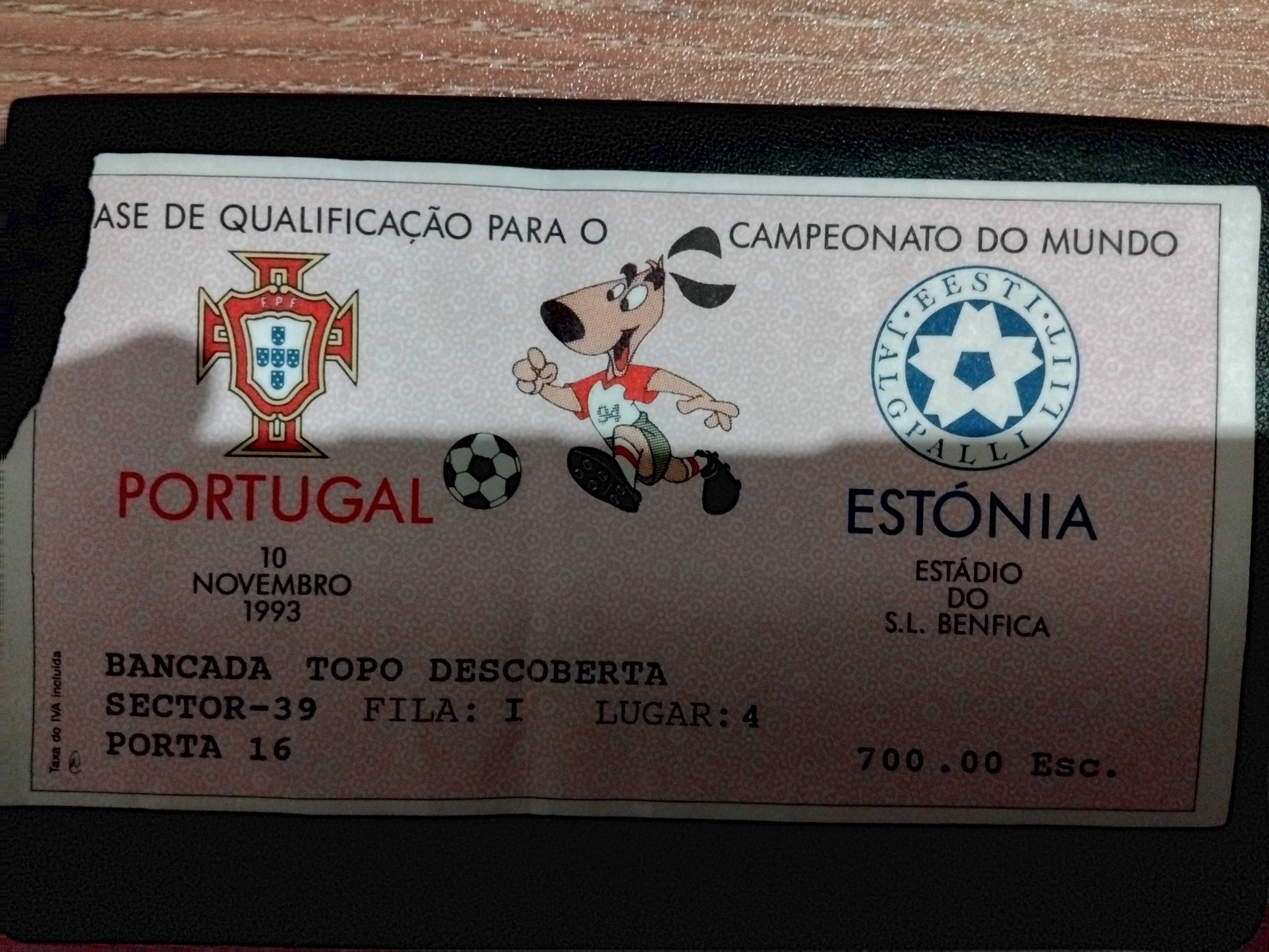 Bilhetes de futebol de coleção