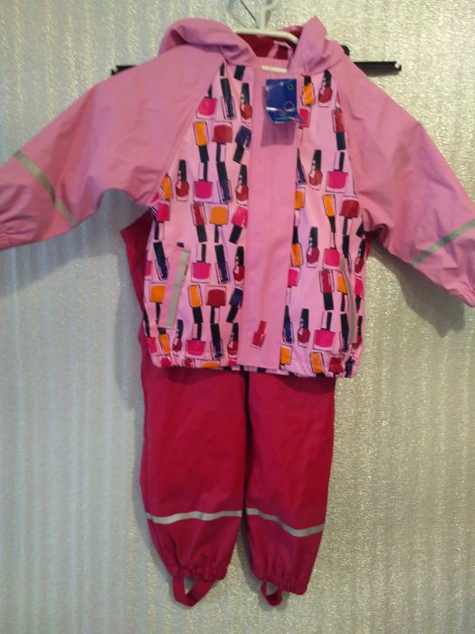 Детский костюм грязепруф, дождевик на флисе Lupilu, 86-92