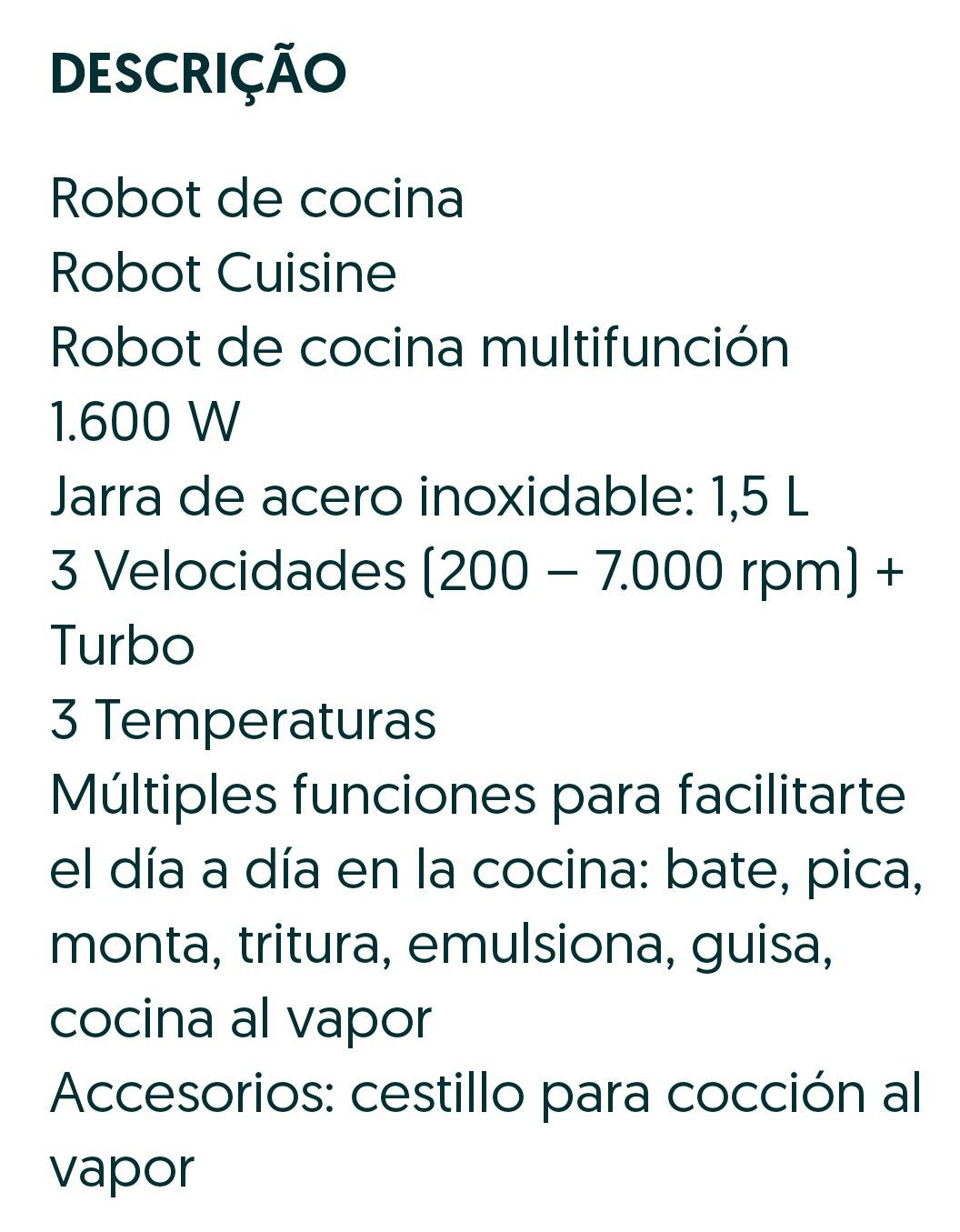 Taurus ,  robot cozina